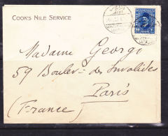 EGYPTE LETTRE A DESTINATION DE LA FRANCE CACHET DU 24/7/1937 - Brieven En Documenten