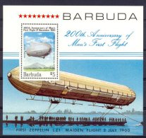 Mws020 TRANSPORT LUCHTVAART VLIEGTUIGEN PLANES FLUGZEUG ZEPPELIN BARBUDA 1983 PF/MNH - Zeppelines