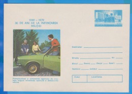 Police Check Technical Condition Of Cars, Auto Dacia - Renault ROMANIA POSTAL STATIONERY COVER - Polizei - Gendarmerie