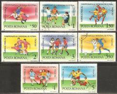 Romania 1990 Mi# 4594-4601 Used - World Cup Soccer Championships, Italy (II) - Gebruikt