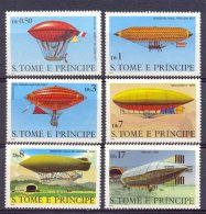 Mws028 TRANSPORT LUCHTVAART VLIEGTUIGEN ZEPPELIN PLANES S. TOMÉ E PRÍNCIPE 1979 PF/MNH - Zeppelins