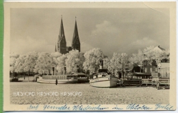 Neuruppin, Eingefrorene Schiffe Um 1950/1960, Verlag: VEB Volkskunstverlag Reichenbach I. V., Postkarte, Mit Frankatur, - Neuruppin