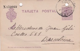 00003 Entero Postal  De Gijon A Barcelona 1924 - 1850-1931