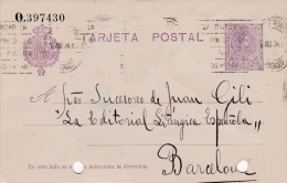00004 Entero Postal  De Madrid A Barcelona 1924 - 1850-1931