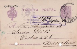 00008 Entero Postal  De Vitoria A A Barcelona 1924 - 1850-1931