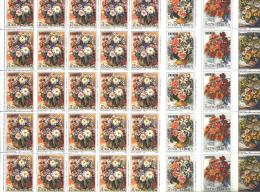 Jugoslawien – Yugoslavia 1993 Flora – Flowers In Full Sheets Of 25 MNH; Michel # 2614-17 - Ungebraucht