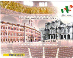ITALIA 2011 PROCLAMAZIONE REGNO ITALIA 150° -BF INTEGRO - 2011-20: Nieuw/plakker