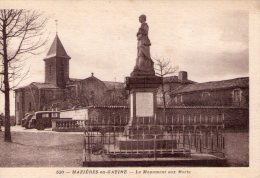 Mazières-en-Gâtine..le Monument Aux Morts..voitures Anciennes - Mazieres En Gatine