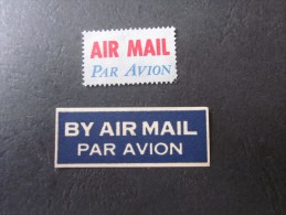 étiquettes Postales Par Avion By Air Mail  Corréos Aéro  Per Via Aéra Document Des Postes: - Altri & Non Classificati