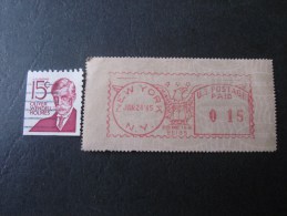 Timbres États-Unis D'Amérique USA 1945 New York Lignées D'affranchissement Postal - Gebruikt