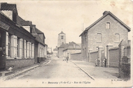 Cpa Beuvry, Rue De L'église - Beuvry