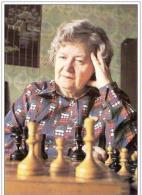 Schach Ajedrez Echecs 1982 USSR Postcard O. RUBTSOVA  Chess World Champion  1956-58 - Chess