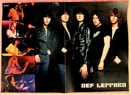 Kleines Poster  -  Gruppe Def Leppard  -  Rückseite : Adam Ant  -  Von Pop-Rocky Ca. 1982 - Plakate & Poster