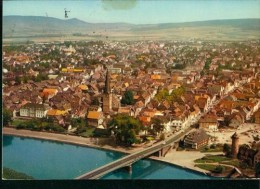 Holzminden Weser Flugzeugaufnahme Brücke Kirche Turm 12.9.1976 - Holzminden