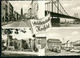 Krefeld MB Bahnhof Brücke Rheinstraße Opel VW Brezel Wappen 11.7.1962 - Krefeld