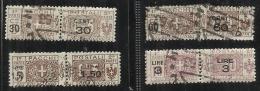 ITALIA REGNO ITALY KINGDOM PACCHI POSTALI SOPRASTAMPATI OVERPRINTED SERIE COMPLETA USATI USED - Postpaketten