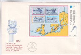 Avions - Finlande - Lettre De 1988 ° - Exposition Finlandia 88 - Covers & Documents
