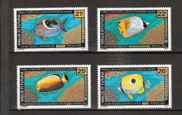 WALLIS Et FUTUNA 1992 - POISSONS  QUATRE VALEURS  NEUFS SANS CHARNIERES - Unused Stamps