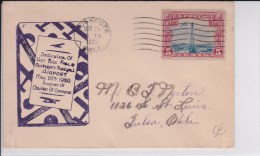 USA -1930  - POSTE AERIENNE - ENVELOPPE AIRMAIL De MUSKOGEE  ( OKLAHOMA ) - DEDICATION HAT BOX FIELD - MUNICIPAL AIRPORT - 1c. 1918-1940 Lettres