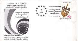 INSTITUTIONS EUROPEENNES,CONSEIL DE L´EUROPE,1994,SPECIAL COVER,ROMANIA. - EU-Organe