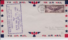 USA -1930  - POSTE AERIENNE - ENVELOPPE AIRMAIL De KEWANEE ( ILLINOIS ) - DEDICATION - 1c. 1918-1940 Brieven