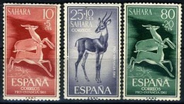 1961 Wild Animals,Dorcas Gazelle,Gacela,Spanish Sahara,Mi.221-223,MNH - Sahara Espagnol