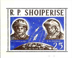 ALBANIA 1963 SPACE / VOSTOK FLIGHTS S/S PERF SC#657 MNH ** Neuf (DEB04) - Collections