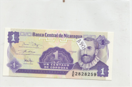 Billets -  B942 - Nicaragua  - Billet 1 Centavo - Etat Neuf -   ( Type, Nature, Valeur, état... Voir 2 Scans) - Nicaragua