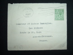 LETTRE POUR FRANCE TP 1/2P OBL.MEC. JAN 5 Caviardé BRISTOL 1931.C - Cartas & Documentos