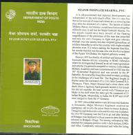 INDIA, 2003, Major Somnath Sharma, (First Recepient Of PVC), Brochure - Cartas & Documentos