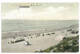 CARTOLINA - OLANDA - GROET UIT WIJK AAN ZEE - STRAND  - VIAGGIATA NEL 1911 PAESI BASSI - Wijk Aan Zee