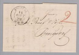 Heimat Soleure Solothurn 1841-08-14 Brief Nach Burgdorf - ...-1845 Vorphilatelie