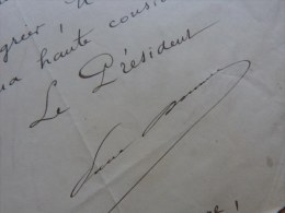 Paul DOUMER [1857 – Assassiné Le 6 Juin 1932] Président De La République (1931-1932). - Handtekening