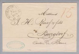 Heimat NE Motiers-Travers 1854-04-24 BOM Nach Burgdorf - ...-1845 Prephilately