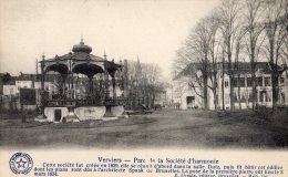 [DC8889] BELGIO - VERVIERS - PARC DE LA SOCIETE' D'HARMONIE - Viaggiata 1920 - Old Postcard - Verviers