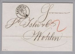 Heimat AG Lenzburg 1850-06-26 Islerbrief Nach Wohlen - ...-1845 Prefilatelia