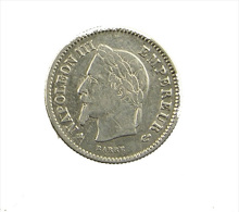 France - 20 Centimes - Napoléon III - 1867 - BB -  Argent - TTB - 20 Centimes