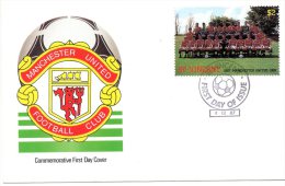 SAINT VINCENT. N° 1020 Sur Enveloppe Premier Jour (FDC) De 1987. Manchester United. - Clubs Mythiques