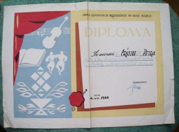 ROMANIA-HONORARY DIPLOMA / DEGREE,FURRIERS COOPERATIVE,1966 - Diplome Und Schulzeugnisse