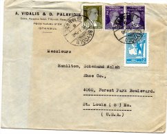 Turkey Old Cover Mailed To USA - Brieven En Documenten