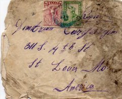 Greece Old Cover Mailed To USA - Covers & Documents