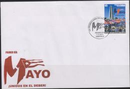 O) 2013CUBA, INTERNATIONAL WORKERS DAY, FLAG, FDC XF - FDC