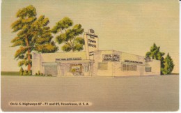Texarkana TX Texas, Town House Restaurant, C1940s/50s Vintage Linen Postcard - Altri & Non Classificati