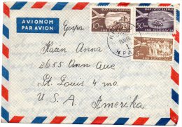 3 Old Air Mail Covers Mailed To USA - Luchtpost