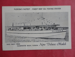 Clearwater,FL--Florida's Fastest Finest Deep Sea Fishing Charter Miss Buckeye III--not Mailed--PJ162 - Clearwater