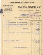 Entête Du 02/02/1949 - Garage Roudier - Béziers -  Pneumatic ´ Réparation  -  Dunlop Etc... - Automobile