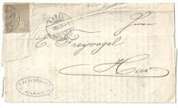 Faltbrief  Basel  (Anleihenvorschlag Atlantic Gulf Bahn)            1873 - Cartas & Documentos