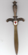 COUPE PAPIER FORME D' EPEE BLASON D' AIX LES BAINS SAVOIE - Letter-opener