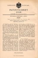 Original Patentschrift - Wünsch & Pretzsch In Zeitz , 1896 , Klappstuhl , Stuhl , Möbel !!! - Autres & Non Classés
