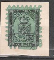 FINLANDE, Finland, 1866, Administration Russe, Yvert N° 6, 8 P Noir Sur Vert Obl, + VARIETE, Cote + 250 Euros - Usati